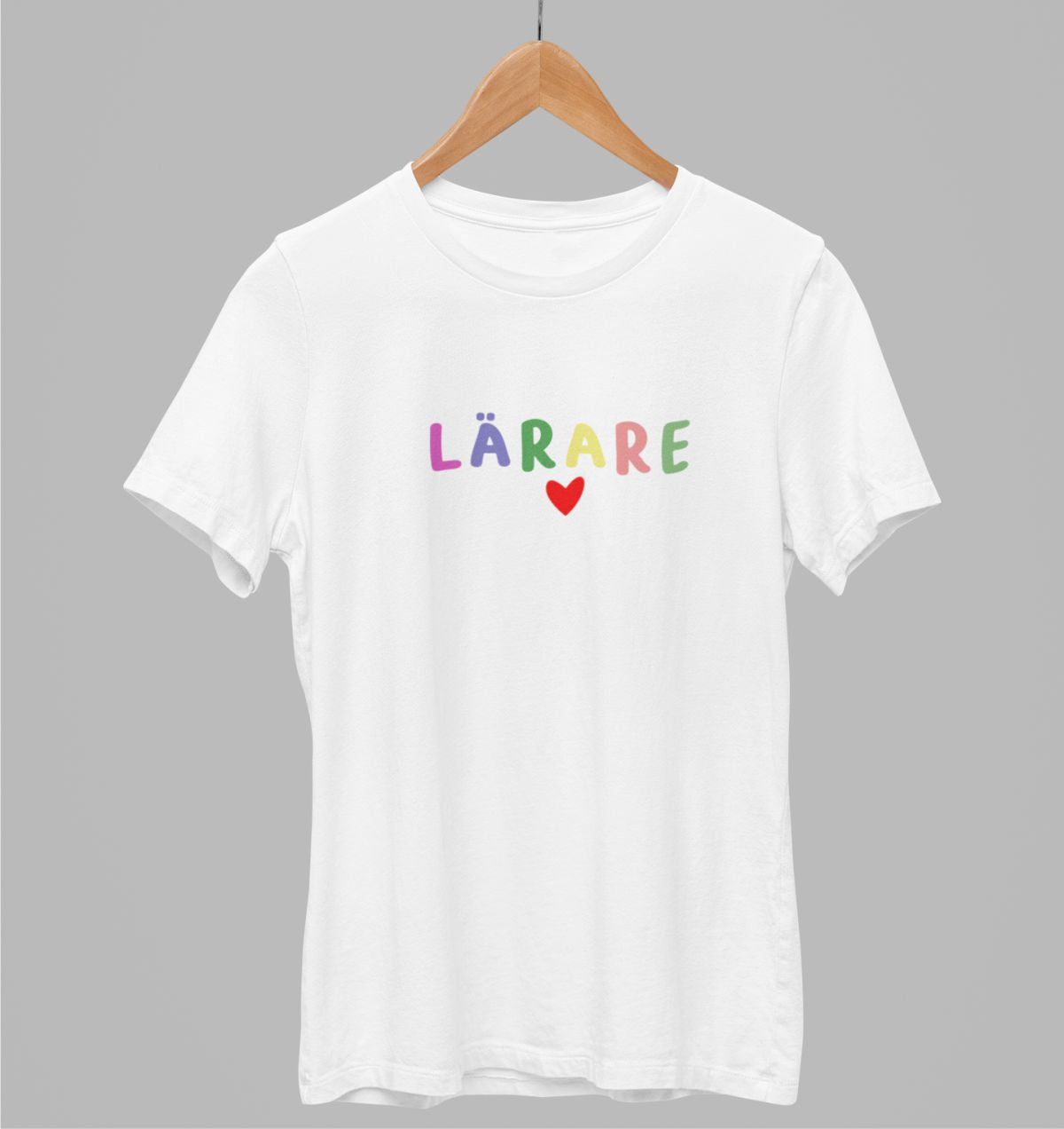 Vit UNISEX T-shirt “Lärare”