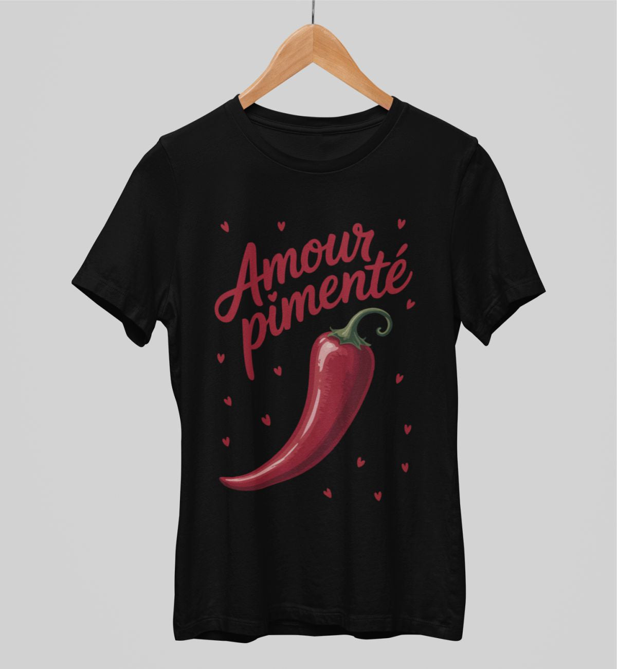 Svart UNISEX T-shirt Spicy Love