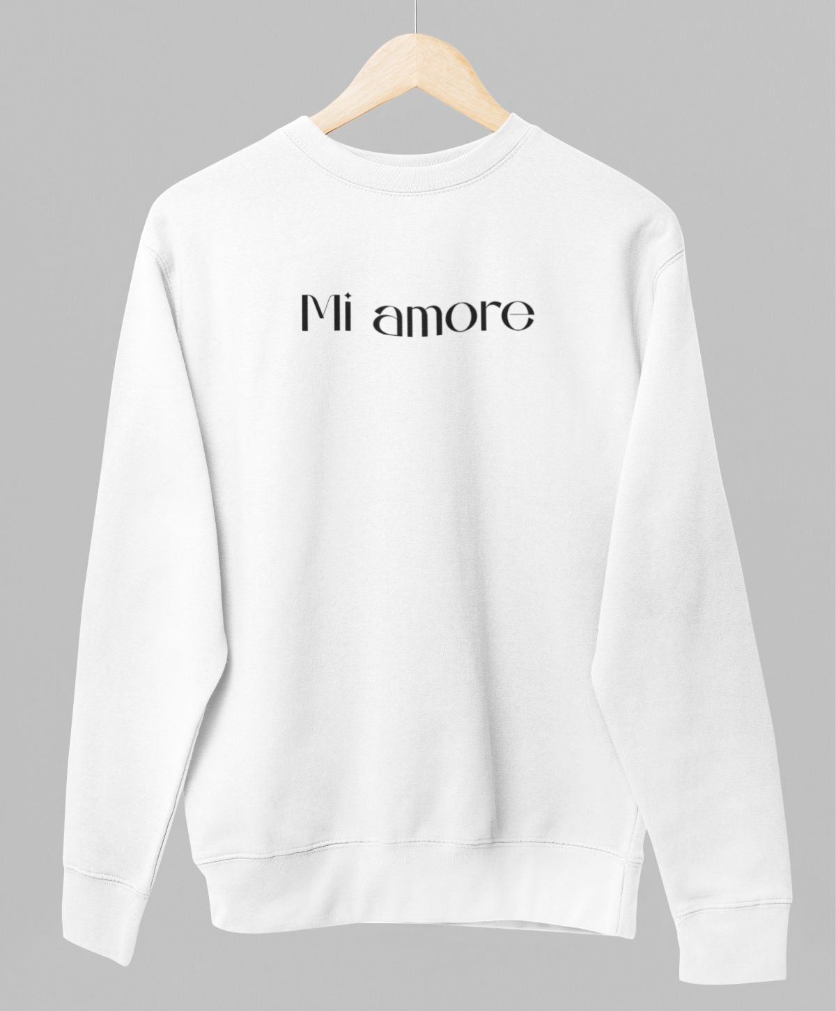 Vit UNISEX tröja “Mi Amore”