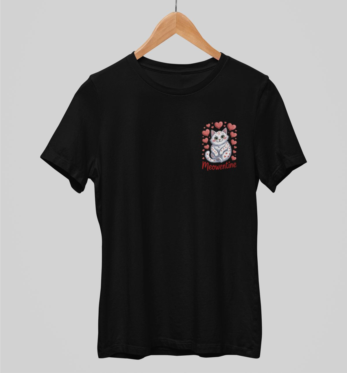 Svart UNISEX T-shirt Meowentine