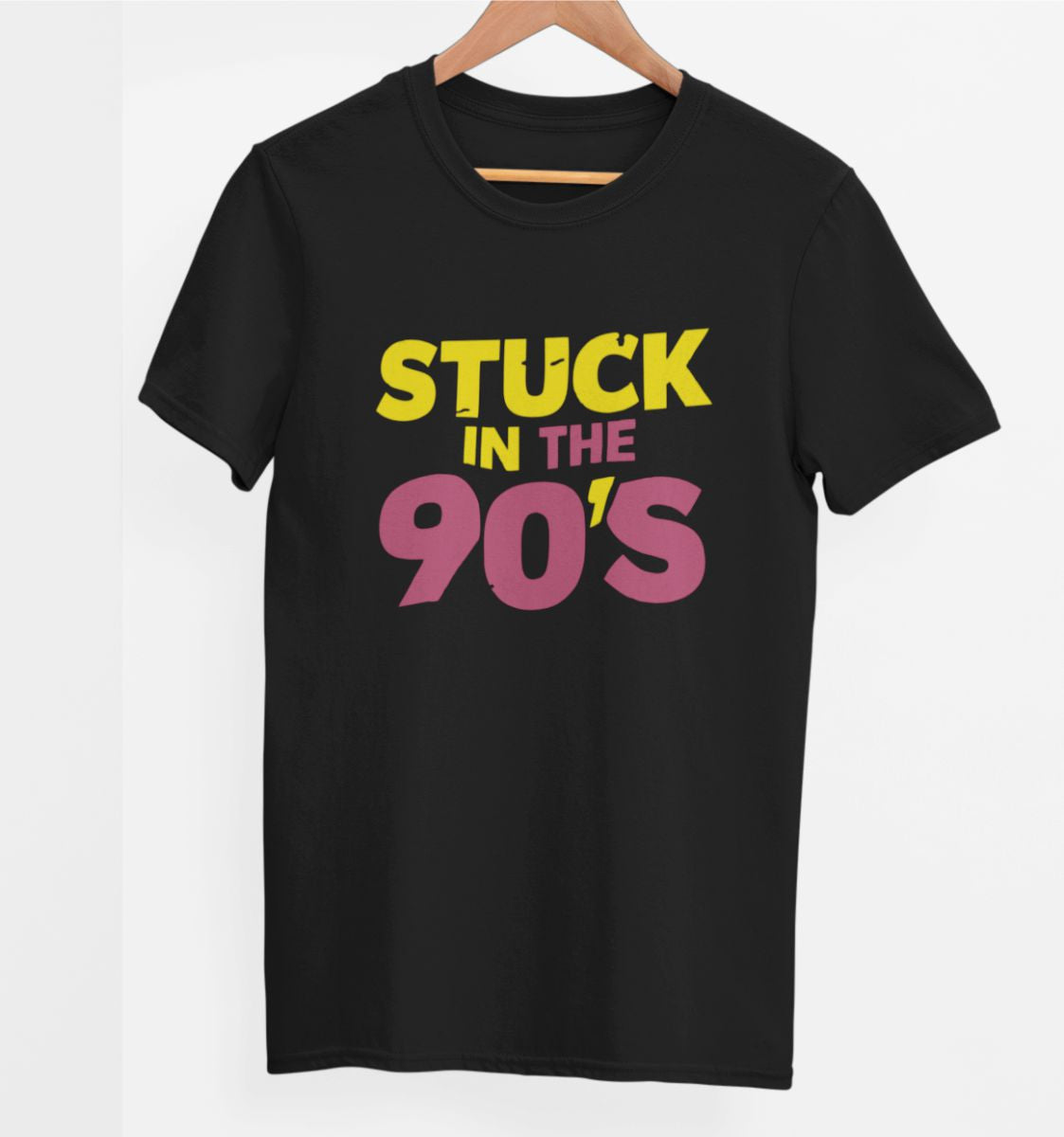 Svart UNISEX T-shirt ”Stuck in the 90's”