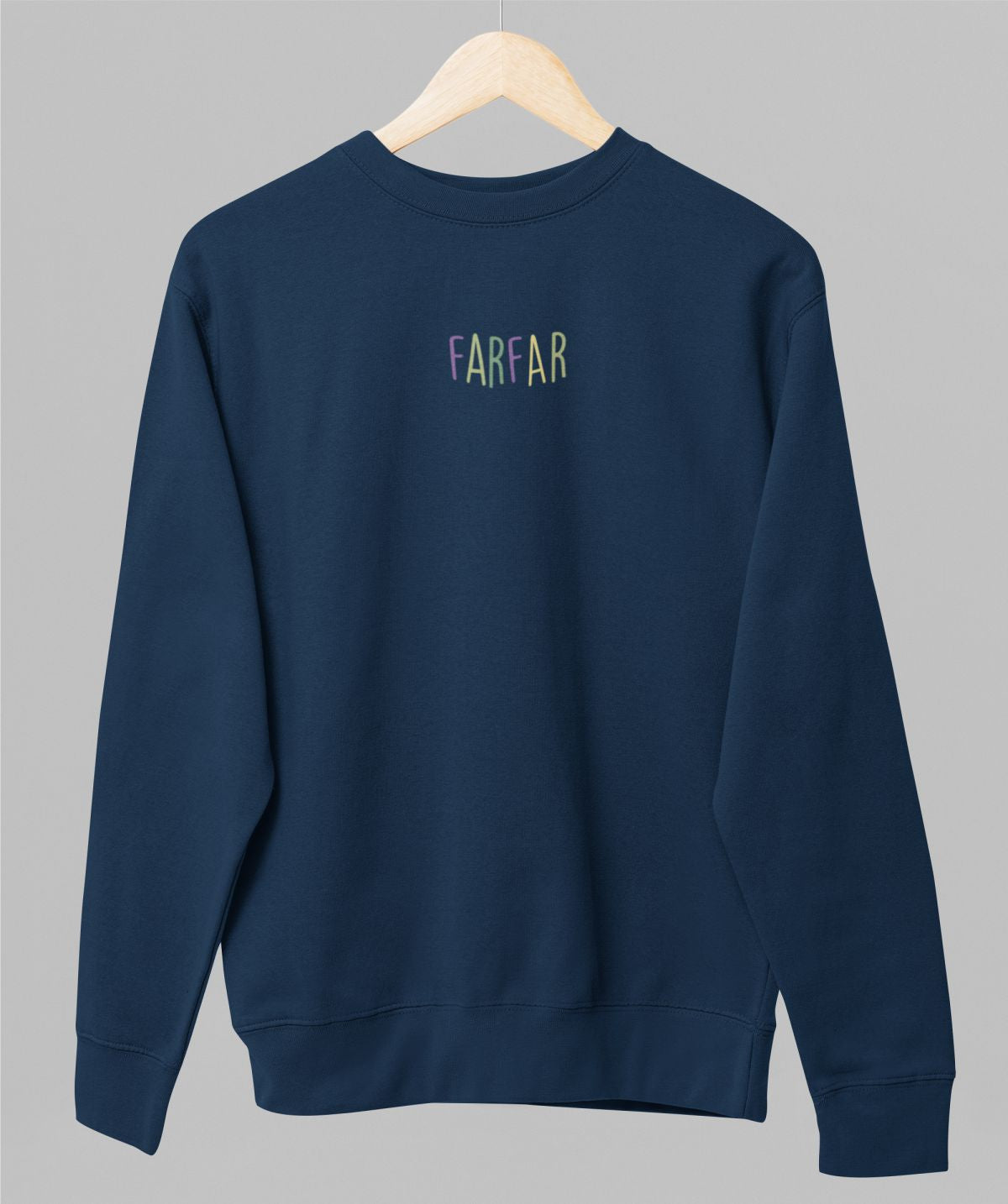 Blå UNISEX tröja “Färgglad farfar”