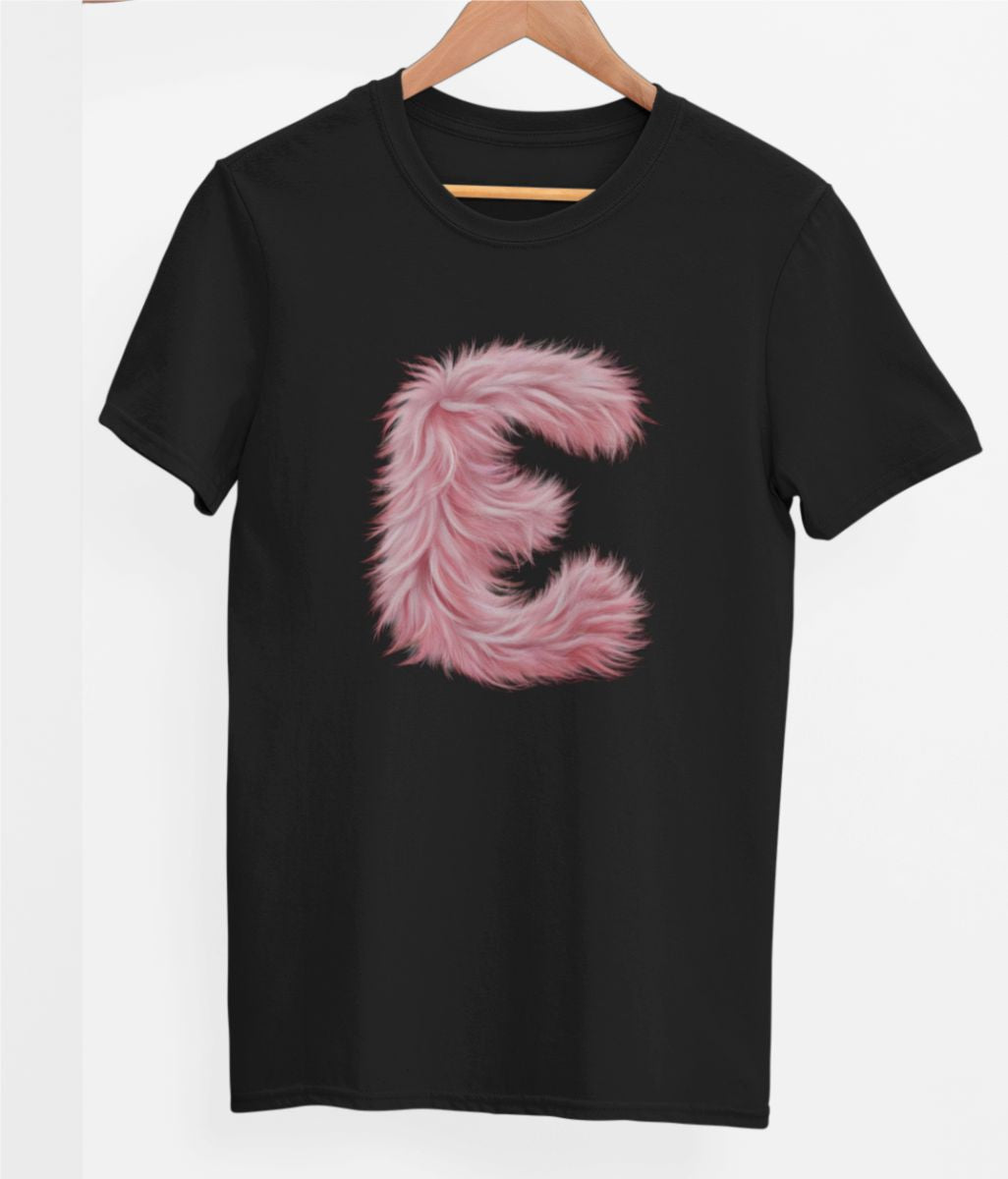 Svart UNISEX T-shirt “E Buchstabe”