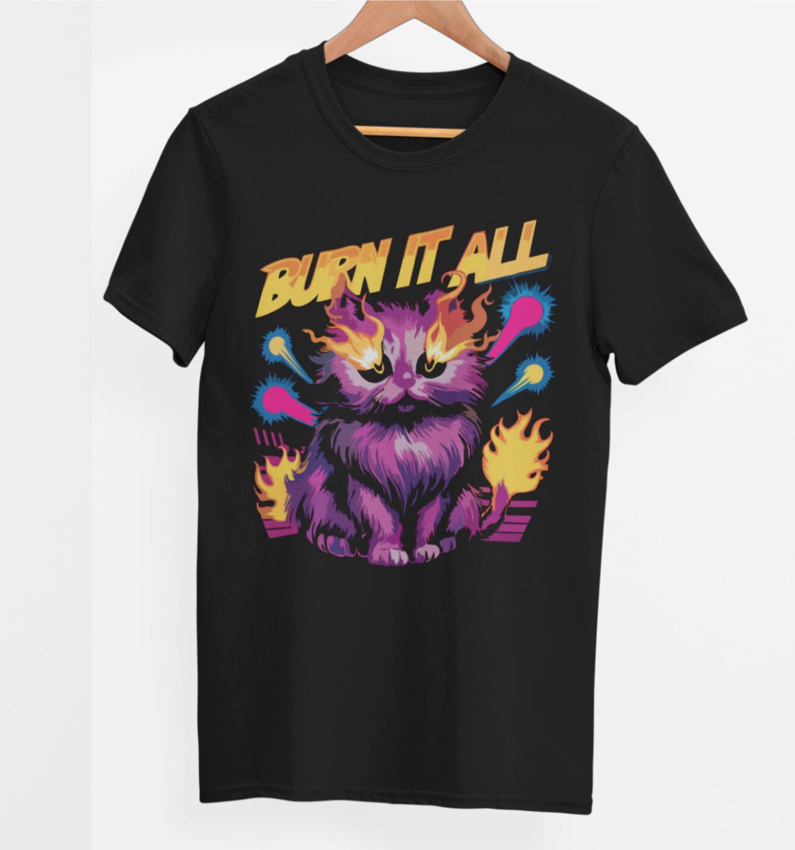 Svart UNISEX T-shirt ”Burn it all”