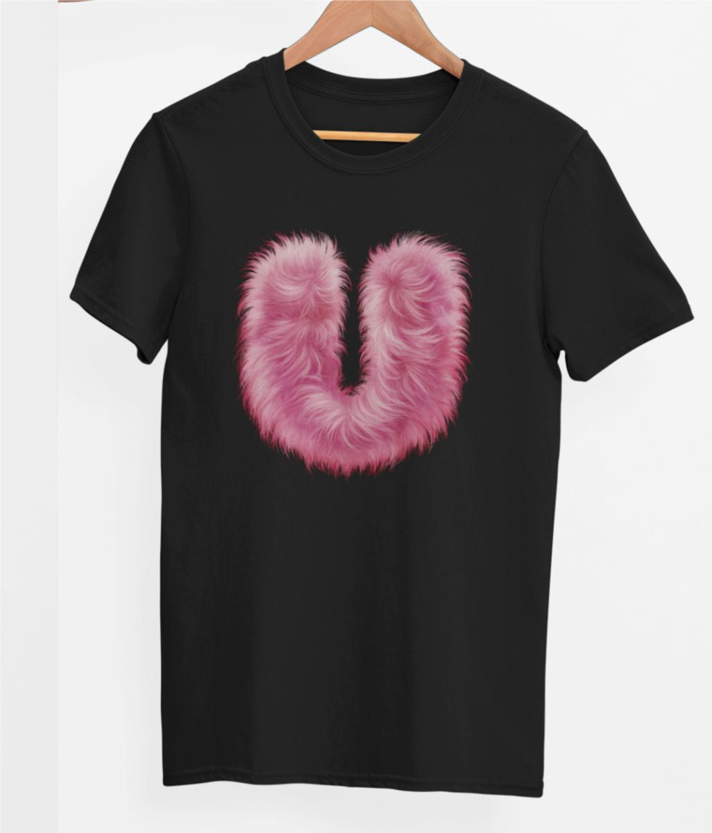 Svart UNISEX T-shirt “U Buchstabe”