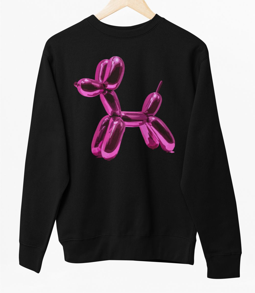 Svart UNISEX tröja “Metallischer Hund”