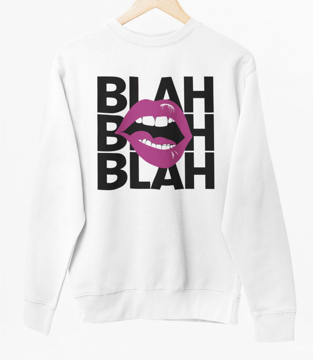 Vit UNISEX tröja “Blah”