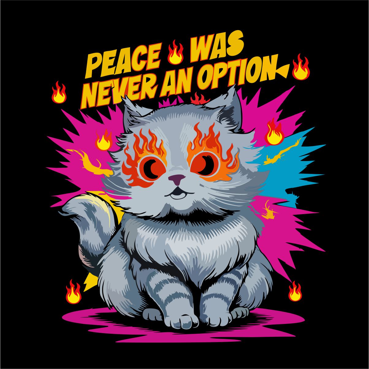 Svart UNISEX sweatshirt ”Peace was never an option”