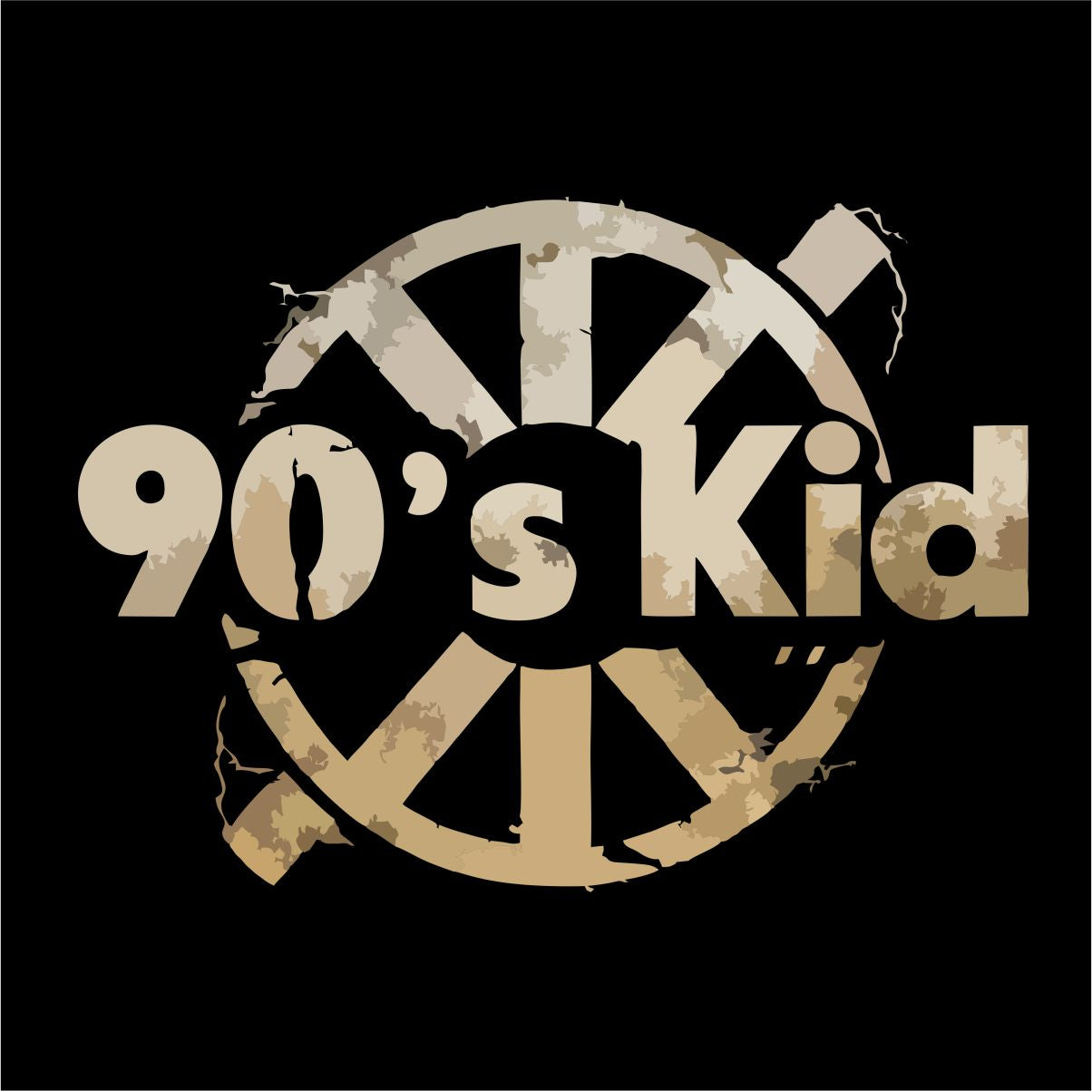 Svart UNISEX T-shirt ”90's kid”
