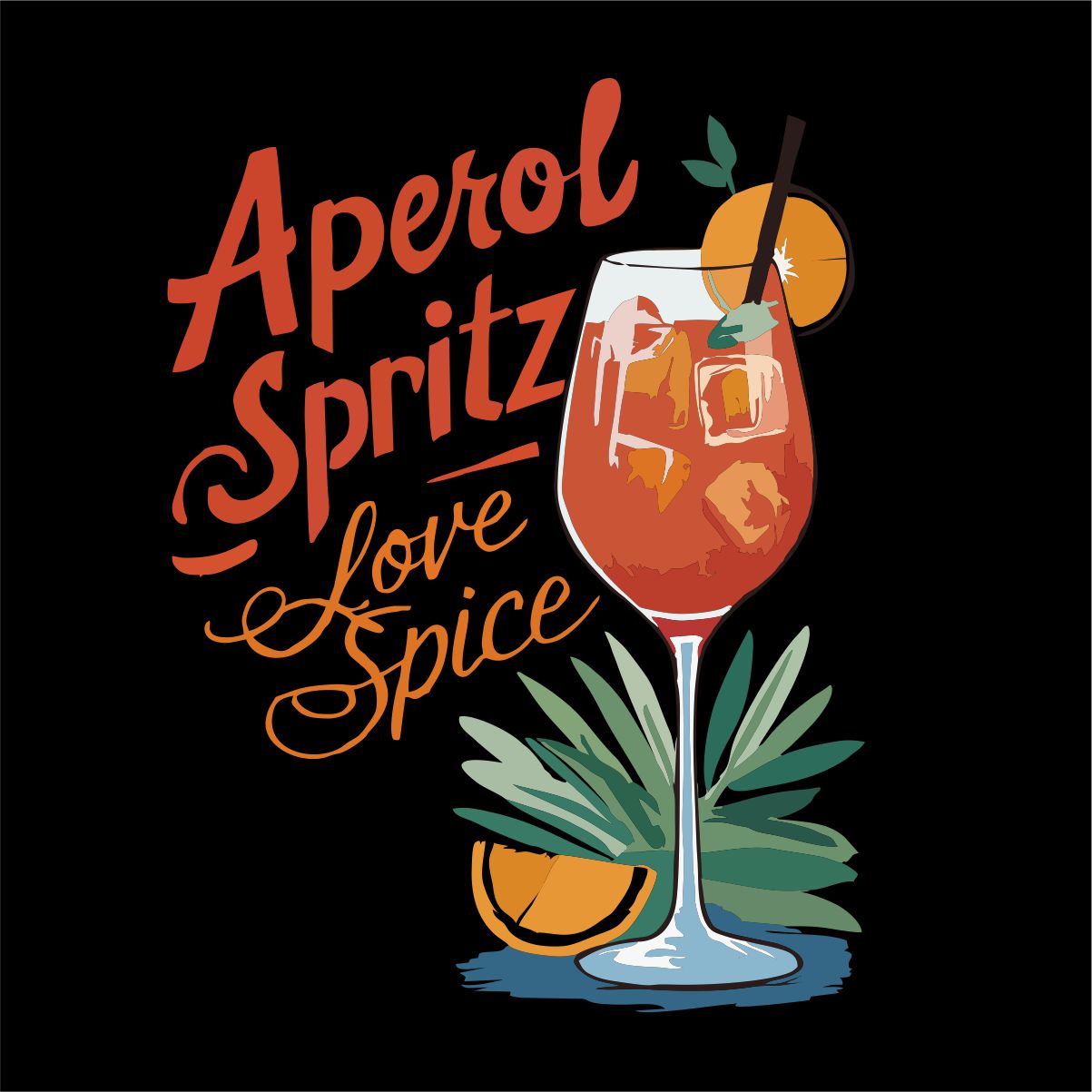 Svart UNISEX tröja “Aperol”