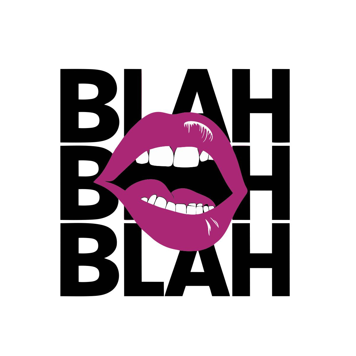 Vit UNISEX tröja “Blah”