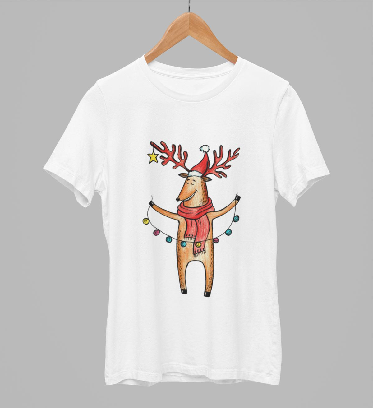 Vit UNISEX T-shirt “älg”