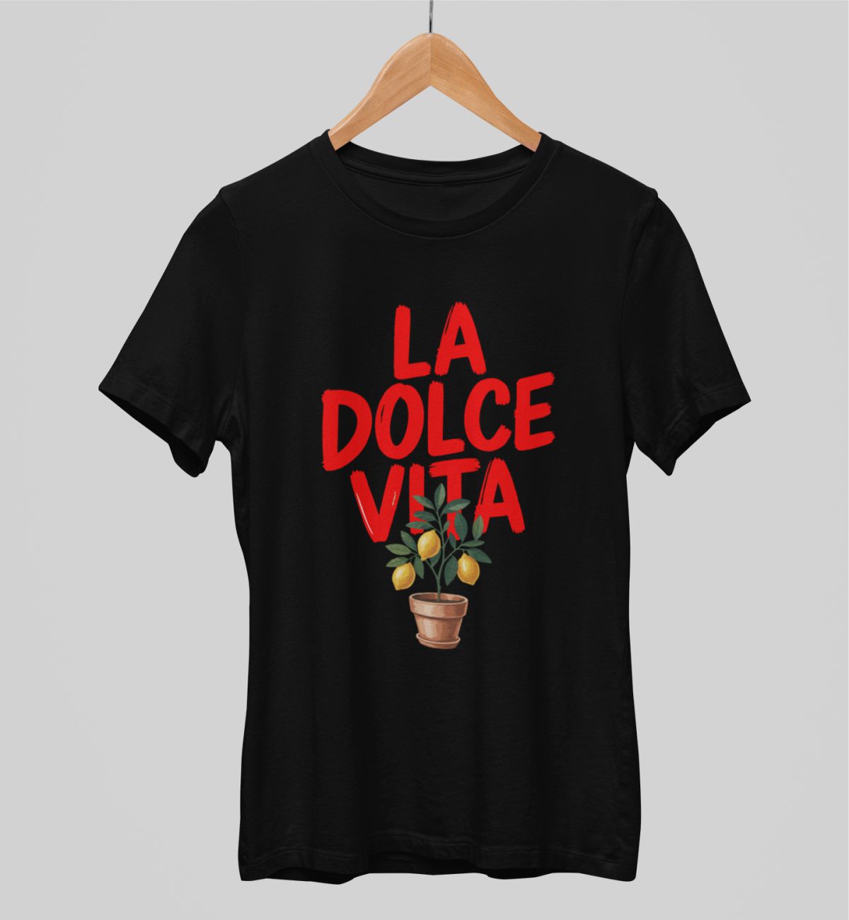 Svart UNISEX T-shirt La Dolce Vita