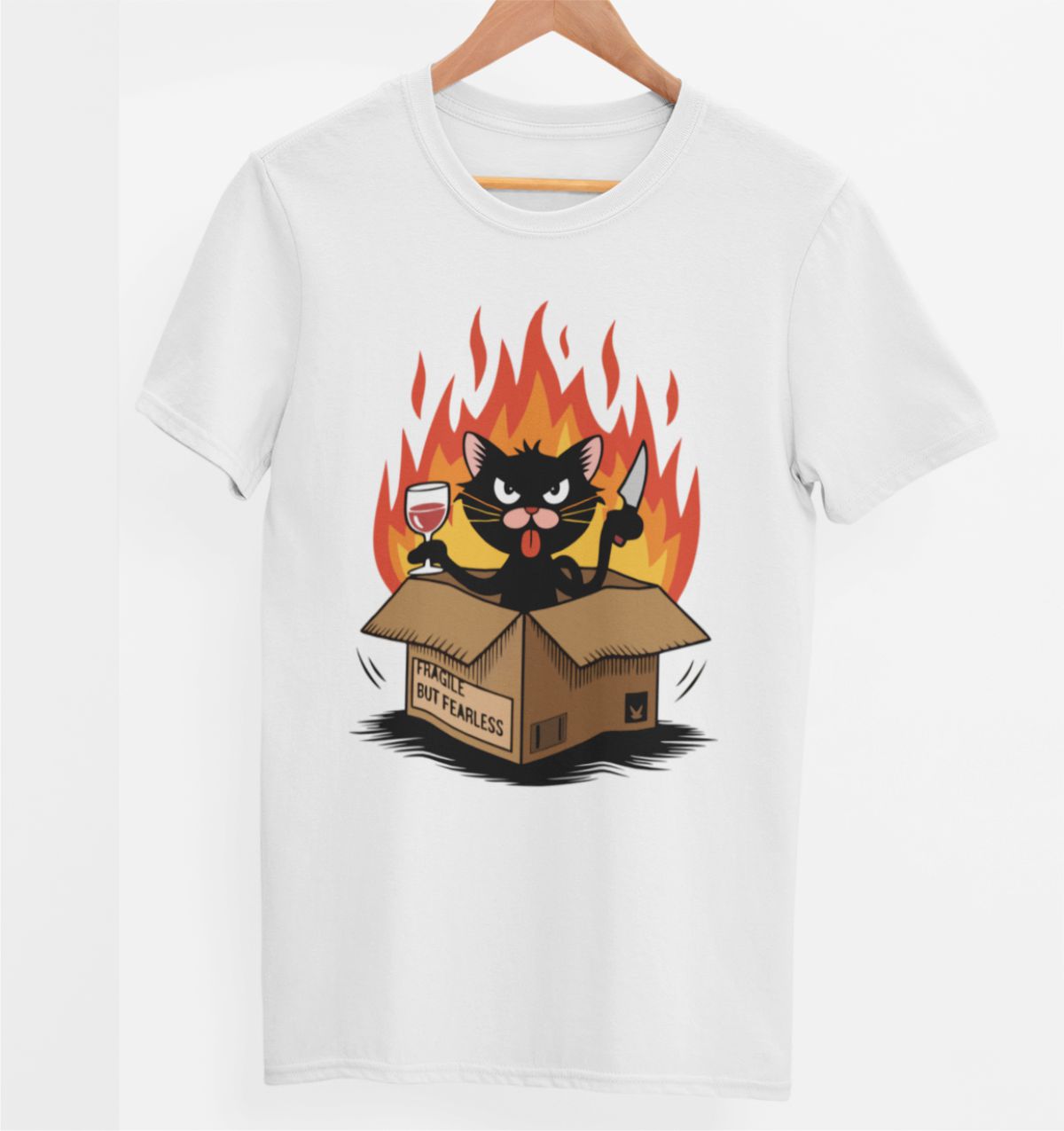 Vit UNISEX T-shirt “Fragile”