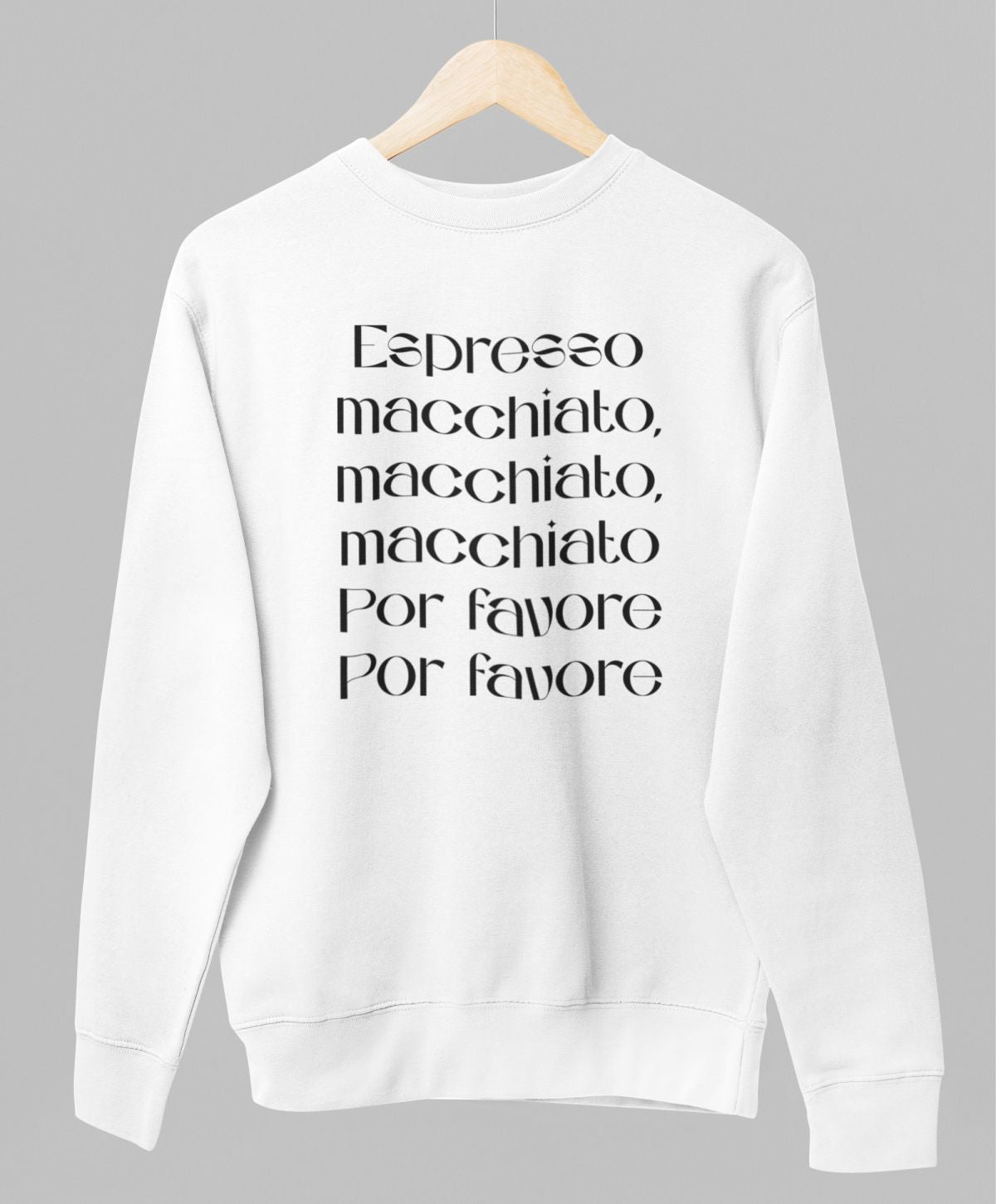 Vit UNISEX tröja “Espresso”
