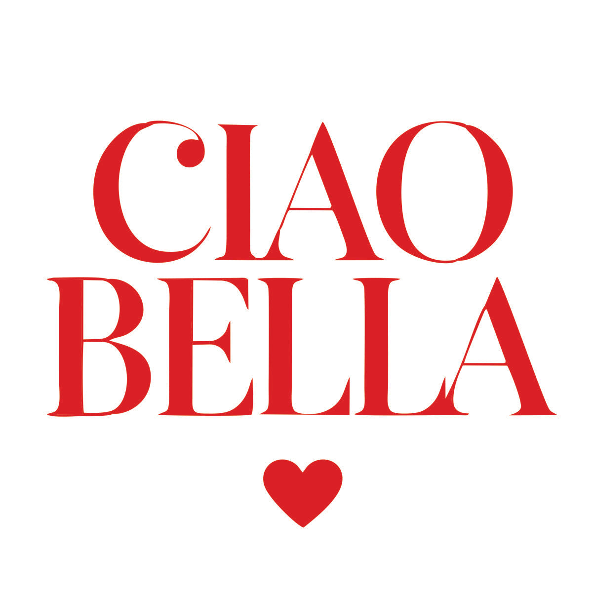 Vit UNISEX tröja “CIAO BELLA”