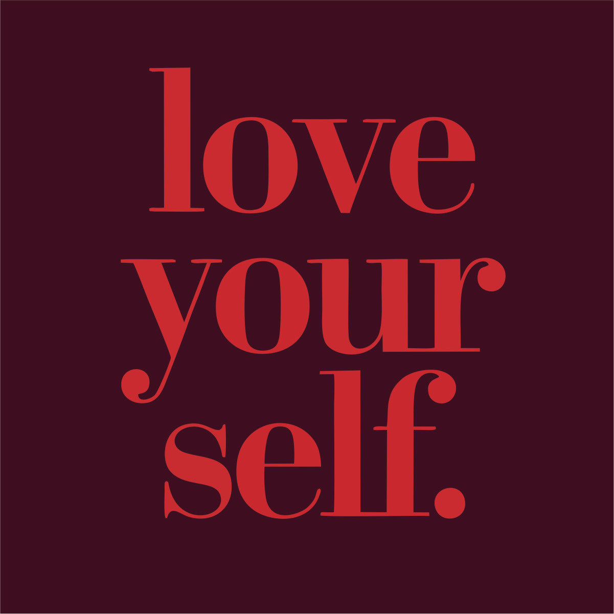Bordeaux UNISEX T-shirt “LOVE YOURSELF”