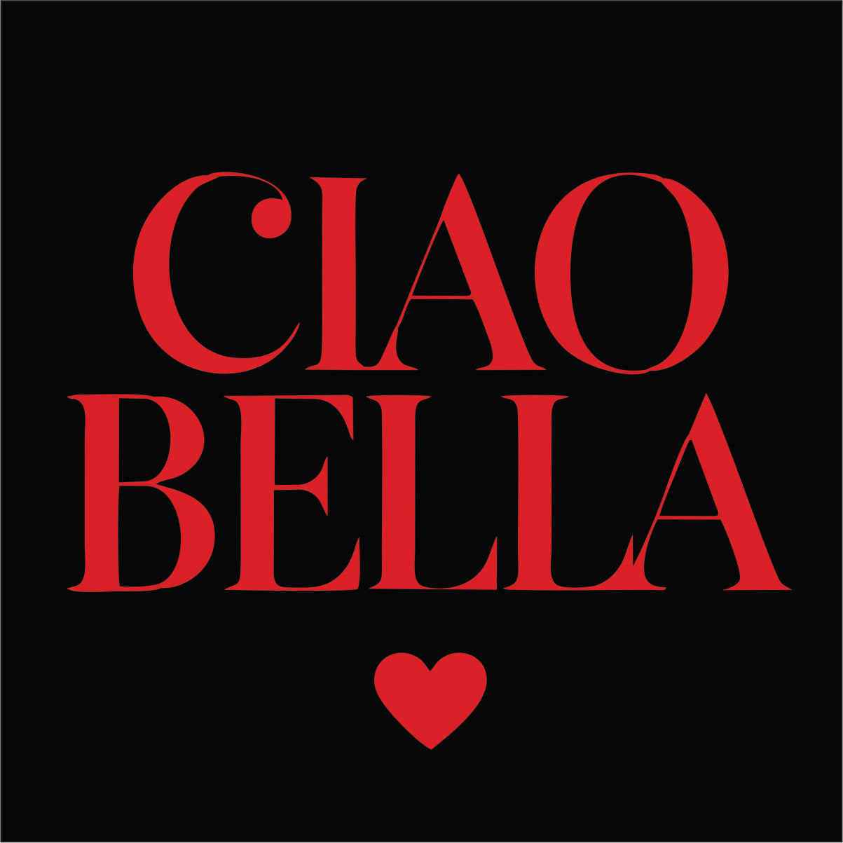 Svart UNISEX T-shirt “CIAO BELLA”