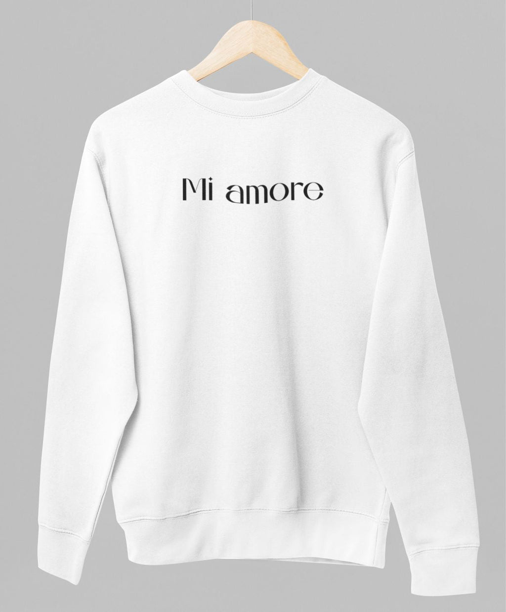 Vit UNISEX tröja “Mi Amore”