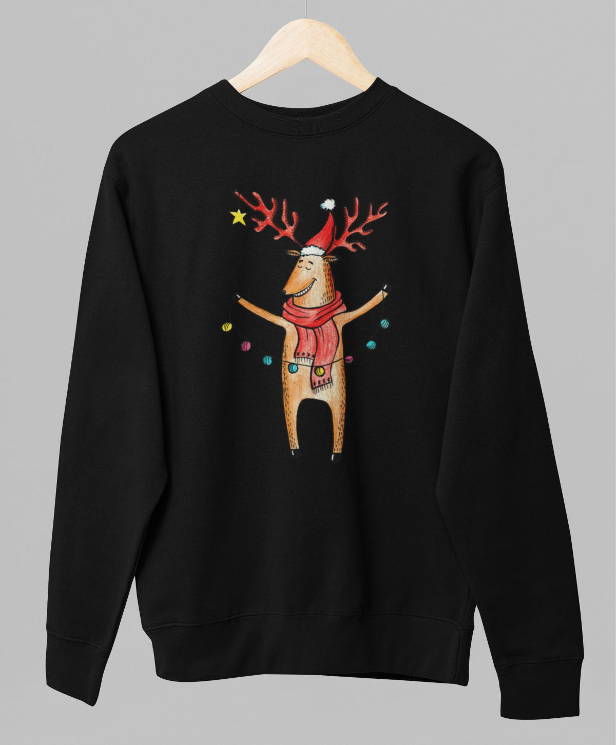 Svart UNISEX tröja “älg”